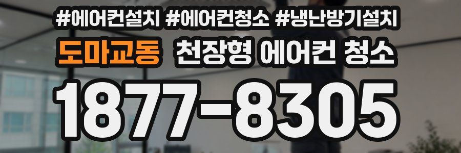 도마교동 천장형 에어컨 청소