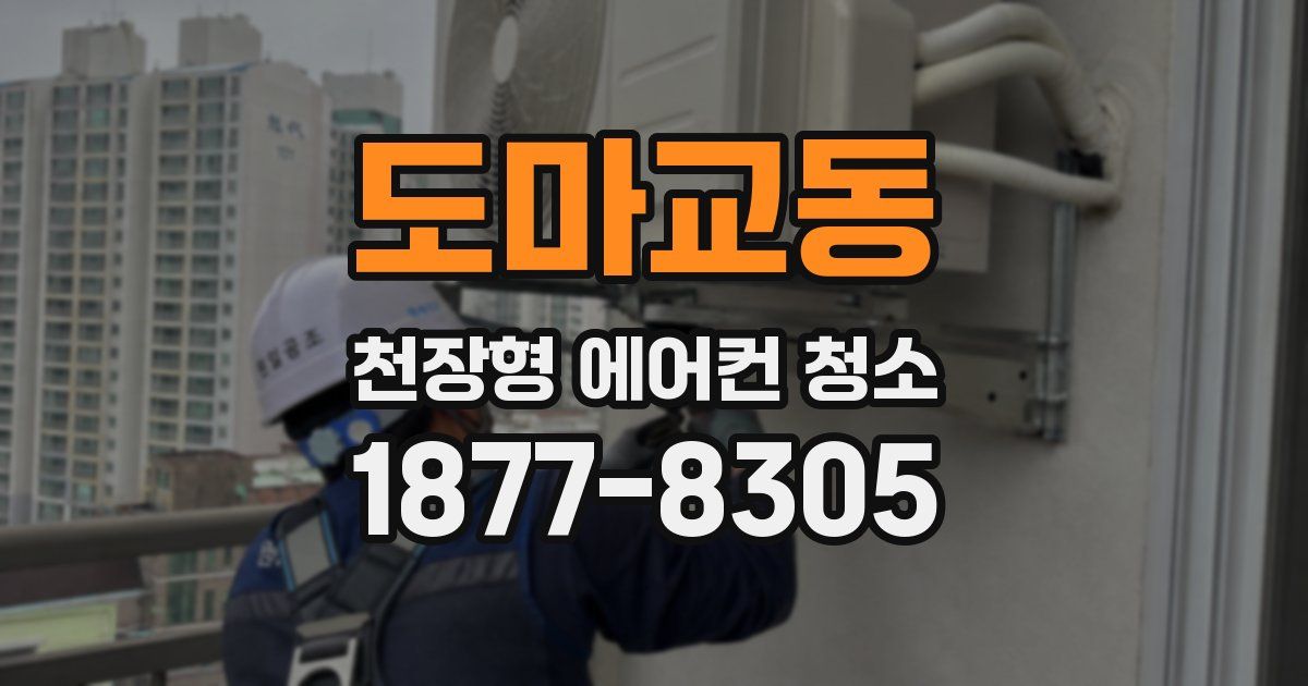 도마교동 천장형 에어컨 청소