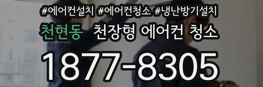 천현동 천장형 에어컨 청소