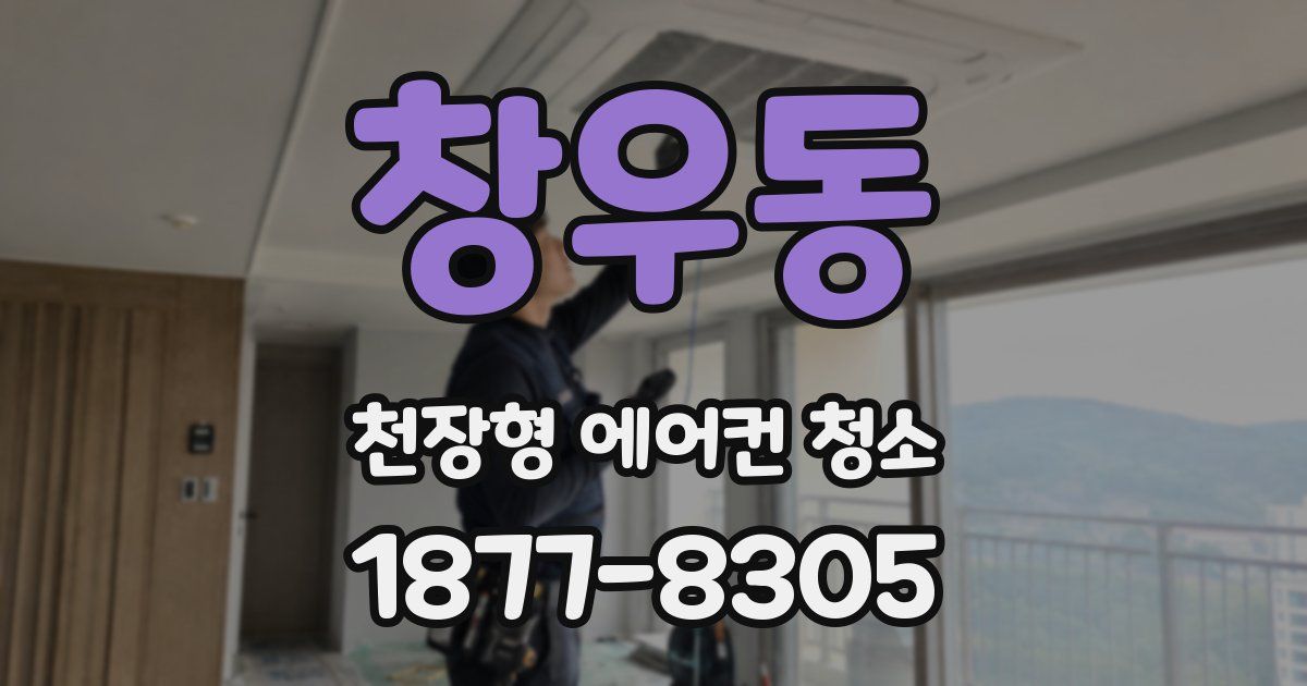 창우동 천장형 에어컨 청소