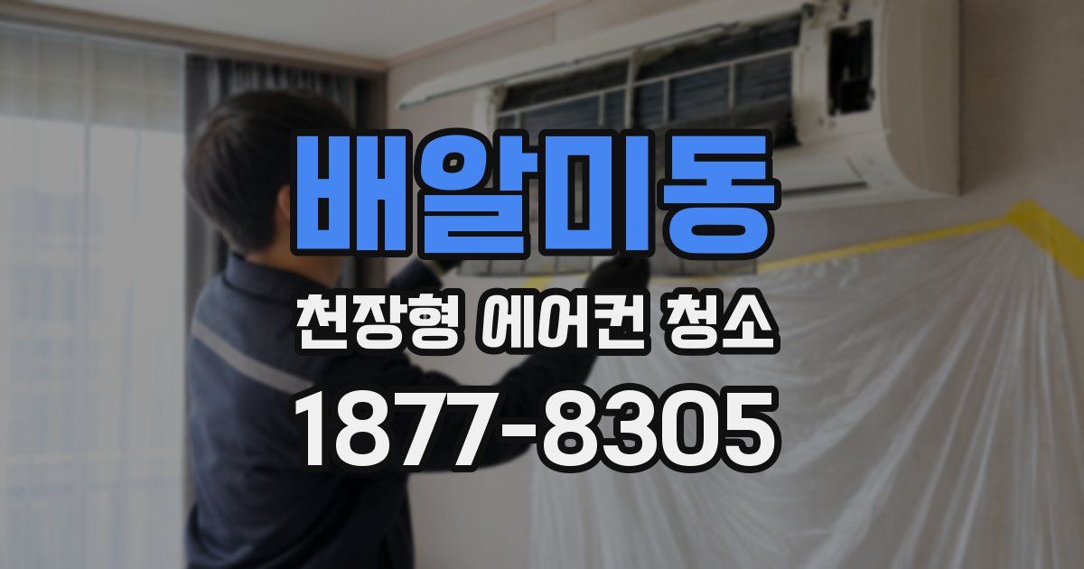 배알미동 천장형 에어컨 청소