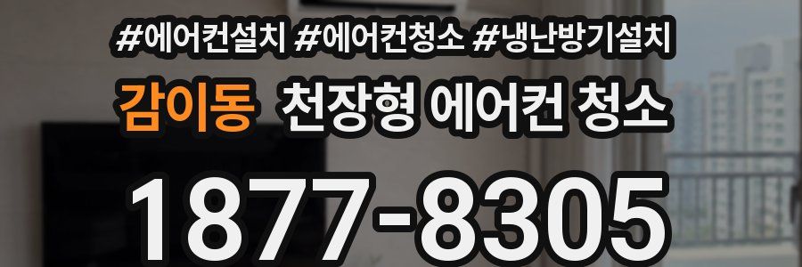 감이동 천장형 에어컨 청소