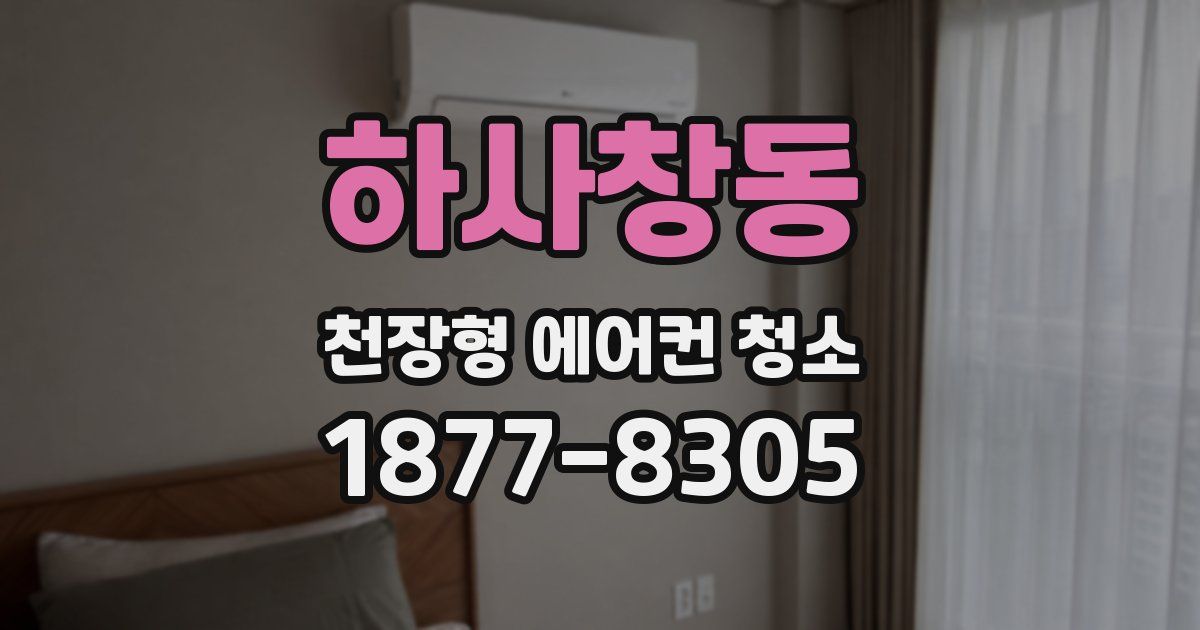 하사창동 천장형 에어컨 청소