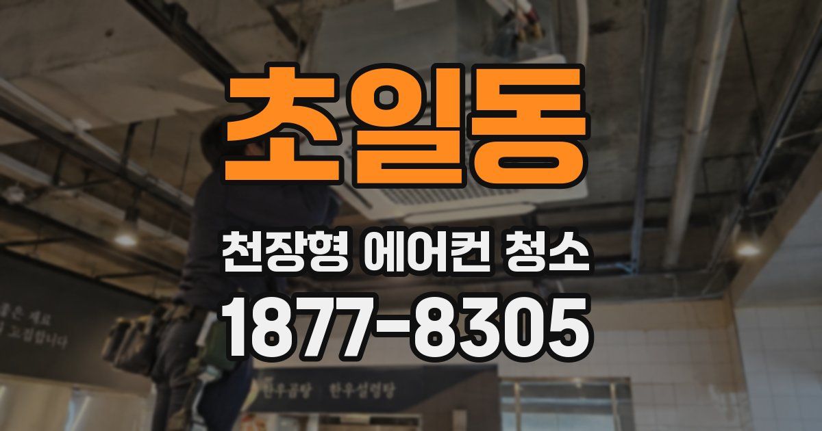 초일동 천장형 에어컨 청소