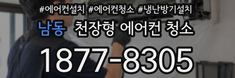 남동 천장형 에어컨 청소