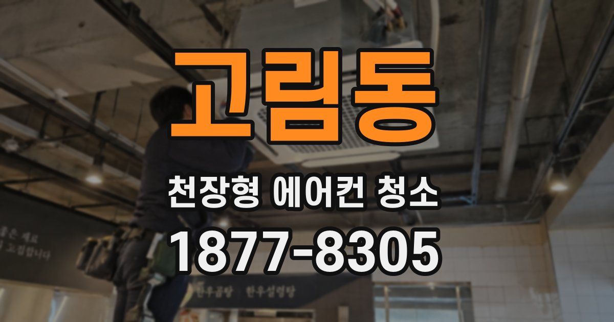 고림동 천장형 에어컨 청소