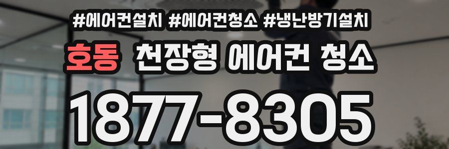 호동 천장형 에어컨 청소