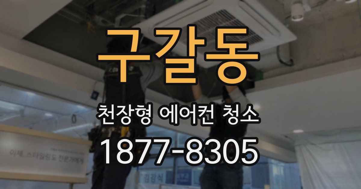 구갈동 천장형 에어컨 청소