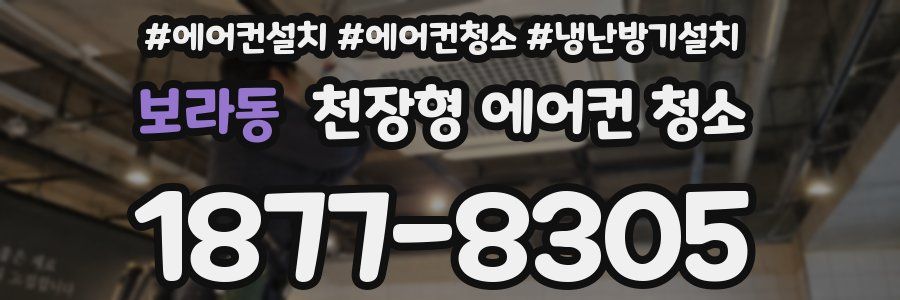 보라동 천장형 에어컨 청소