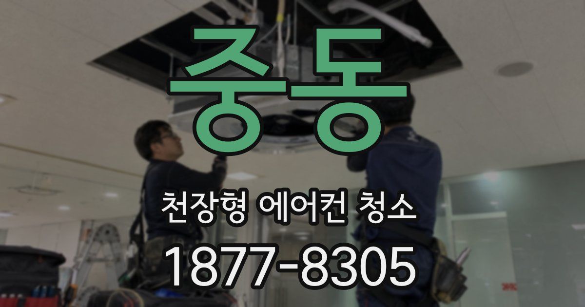 중동 천장형 에어컨 청소