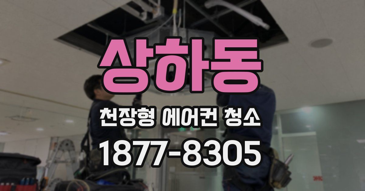 상하동 천장형 에어컨 청소