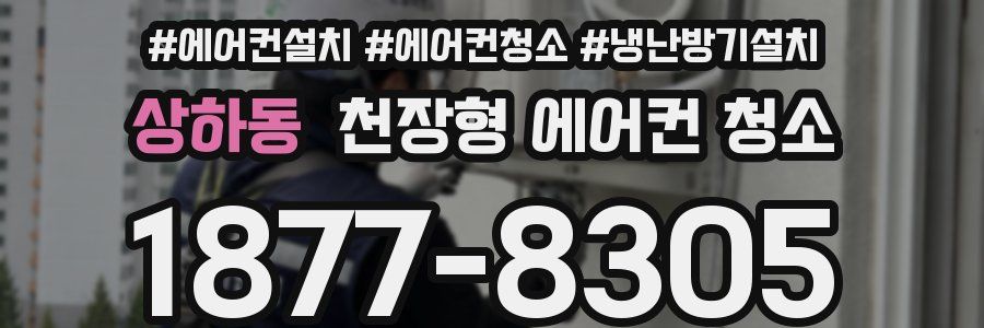 상하동 천장형 에어컨 청소