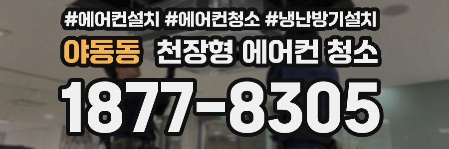 야동동 천장형 에어컨 청소