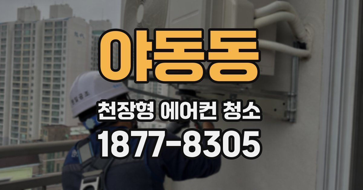 야동동 천장형 에어컨 청소