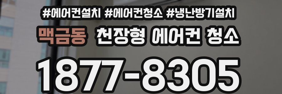 맥금동 천장형 에어컨 청소