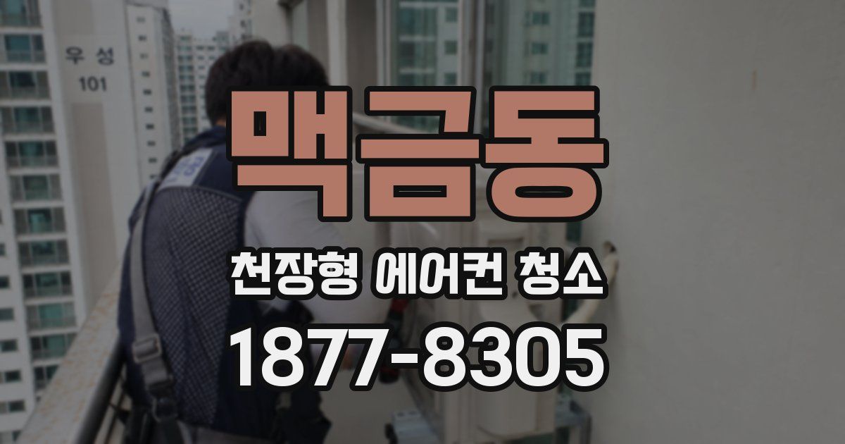 맥금동 천장형 에어컨 청소