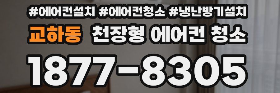 교하동 천장형 에어컨 청소