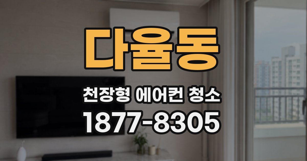 다율동 천장형 에어컨 청소