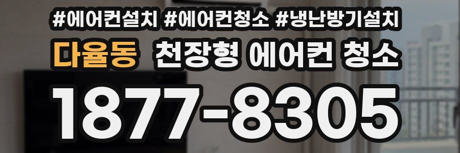 다율동 천장형 에어컨 청소