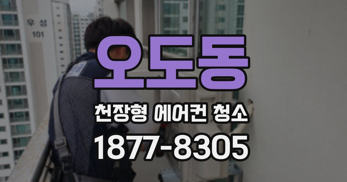 오도동 천장형 에어컨 청소