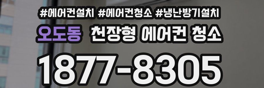 오도동 천장형 에어컨 청소