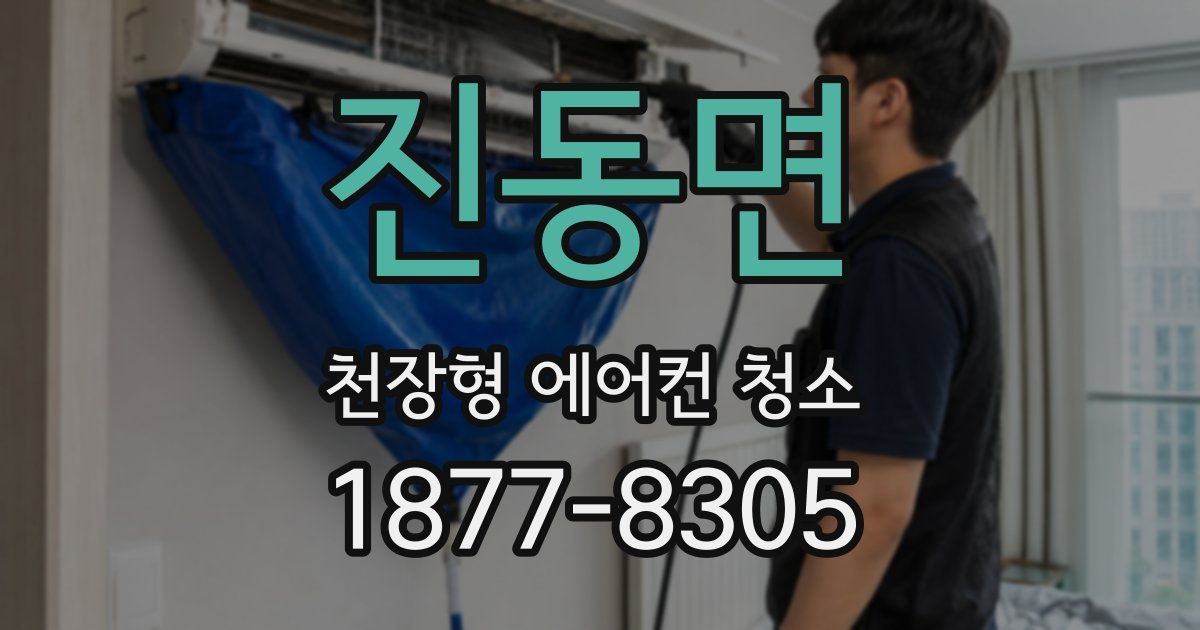 진동면 천장형 에어컨 청소