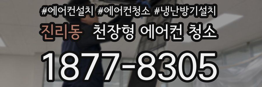 진리동 천장형 에어컨 청소