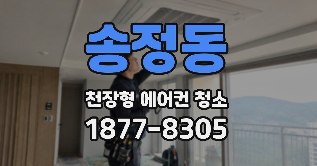 송정동 천장형 에어컨 청소