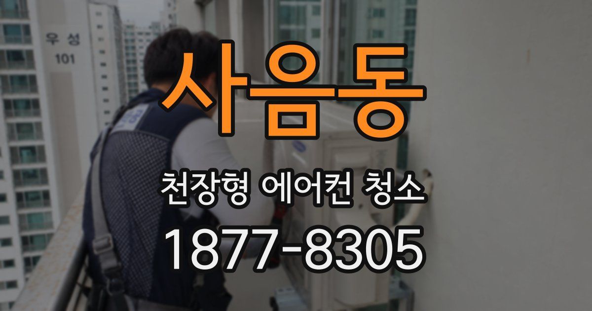 사음동 천장형 에어컨 청소