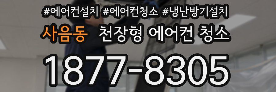 사음동 천장형 에어컨 청소