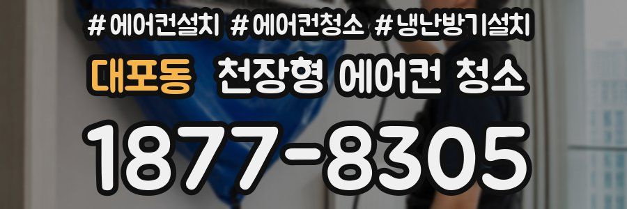 대포동 천장형 에어컨 청소