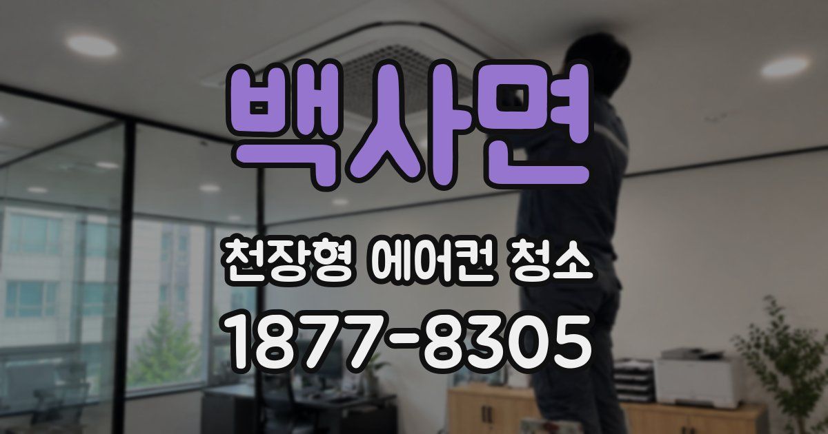 백사면 천장형 에어컨 청소