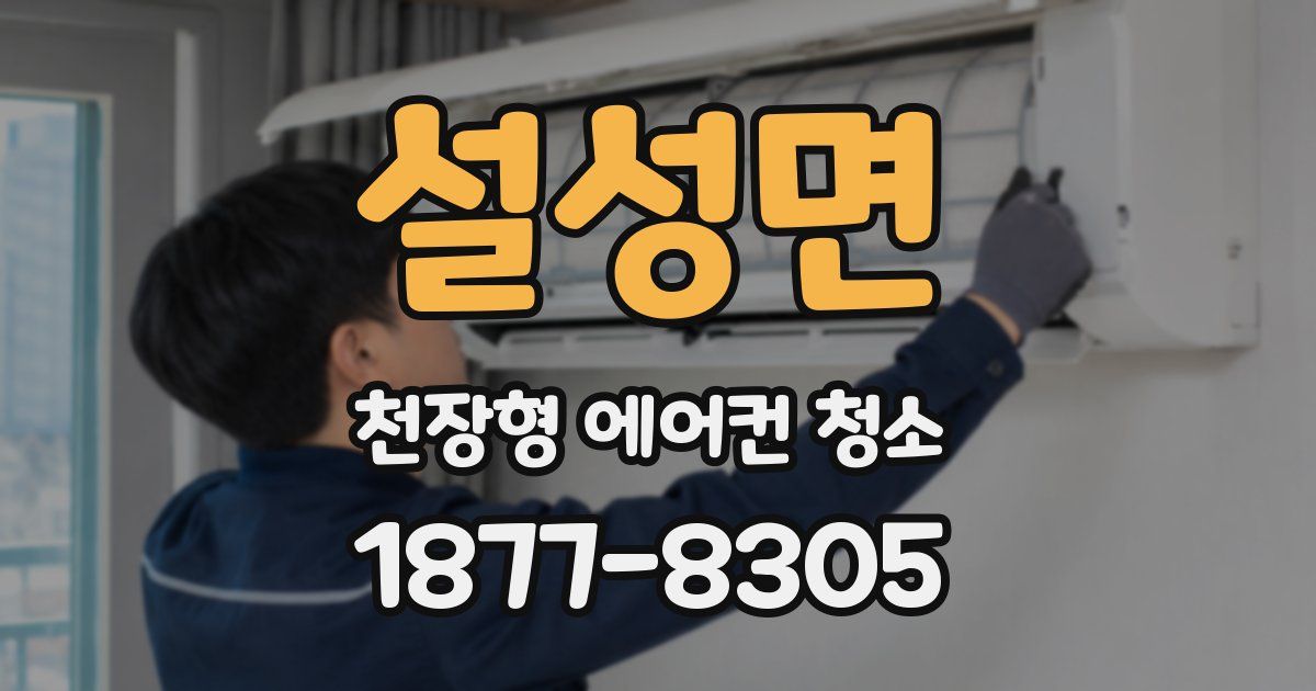 설성면 천장형 에어컨 청소
