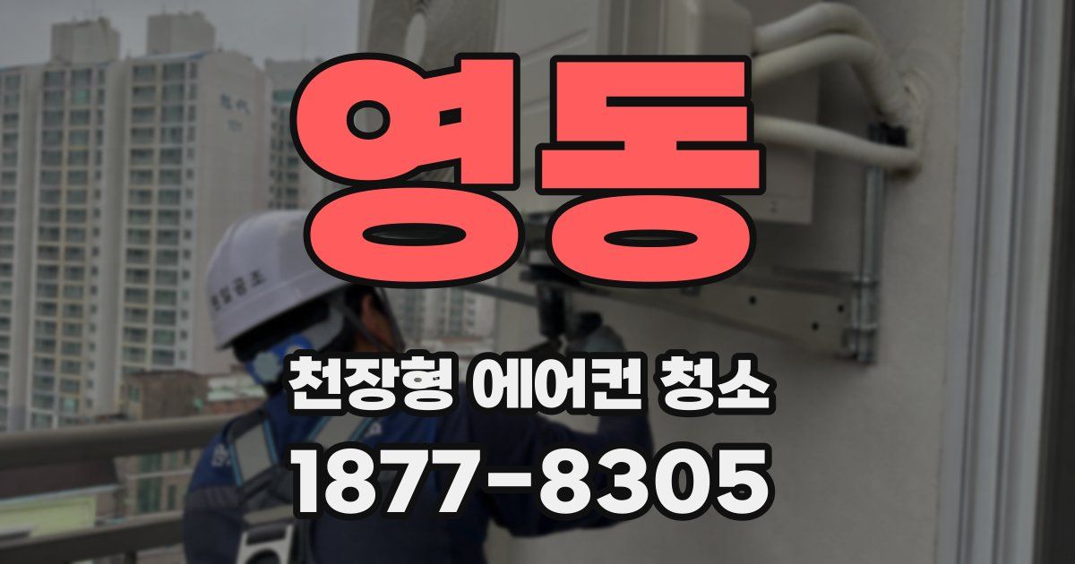 영동 천장형 에어컨 청소