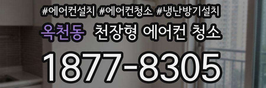 옥천동 천장형 에어컨 청소