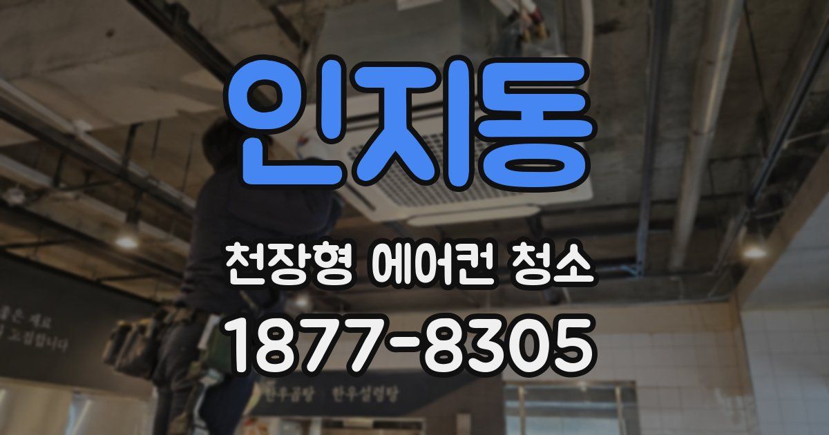 인지동 천장형 에어컨 청소