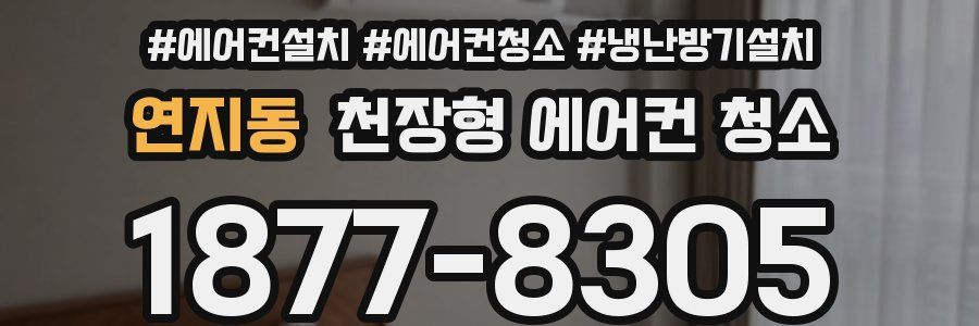 연지동 천장형 에어컨 청소