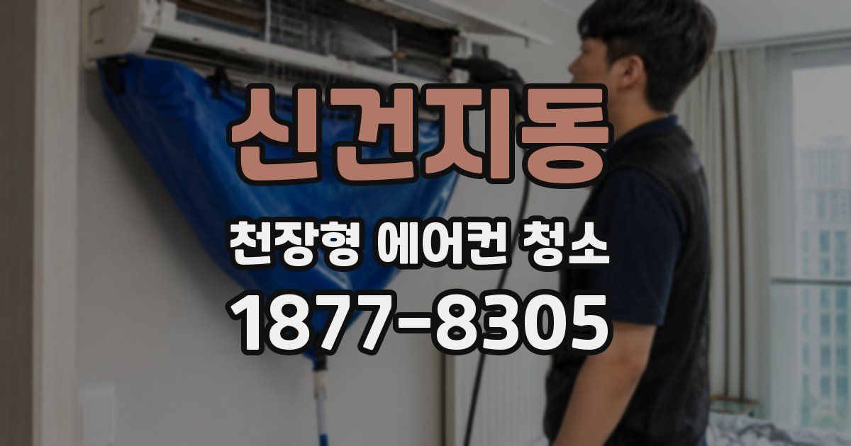 신건지동 천장형 에어컨 청소