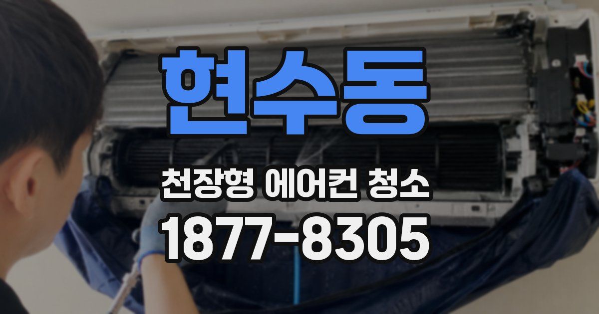 현수동 천장형 에어컨 청소