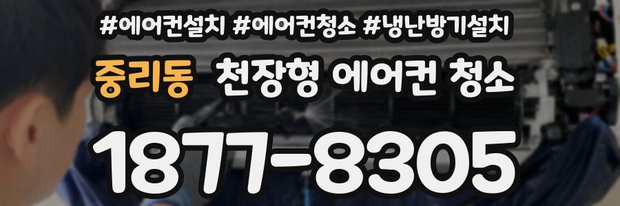 중리동 천장형 에어컨 청소