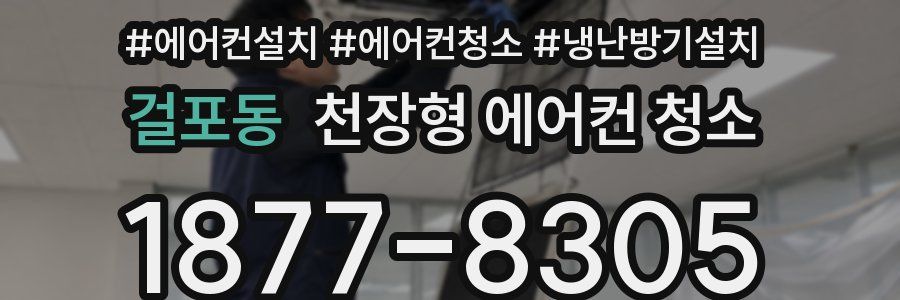 걸포동 천장형 에어컨 청소