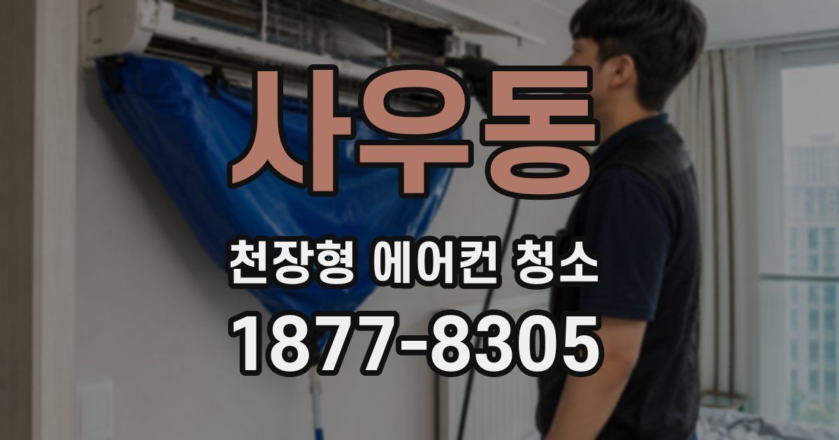 사우동 천장형 에어컨 청소
