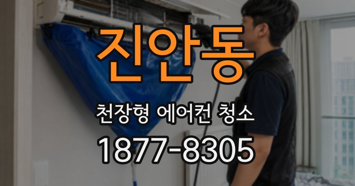 진안동 천장형 에어컨 청소