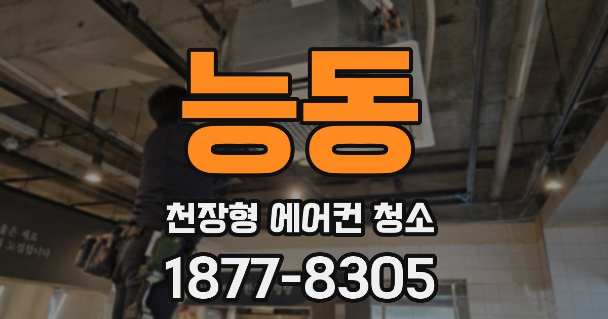 능동 천장형 에어컨 청소