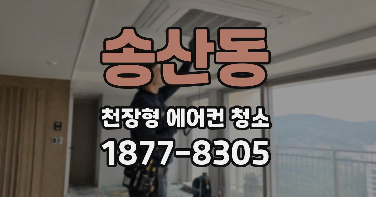 송산동 천장형 에어컨 청소