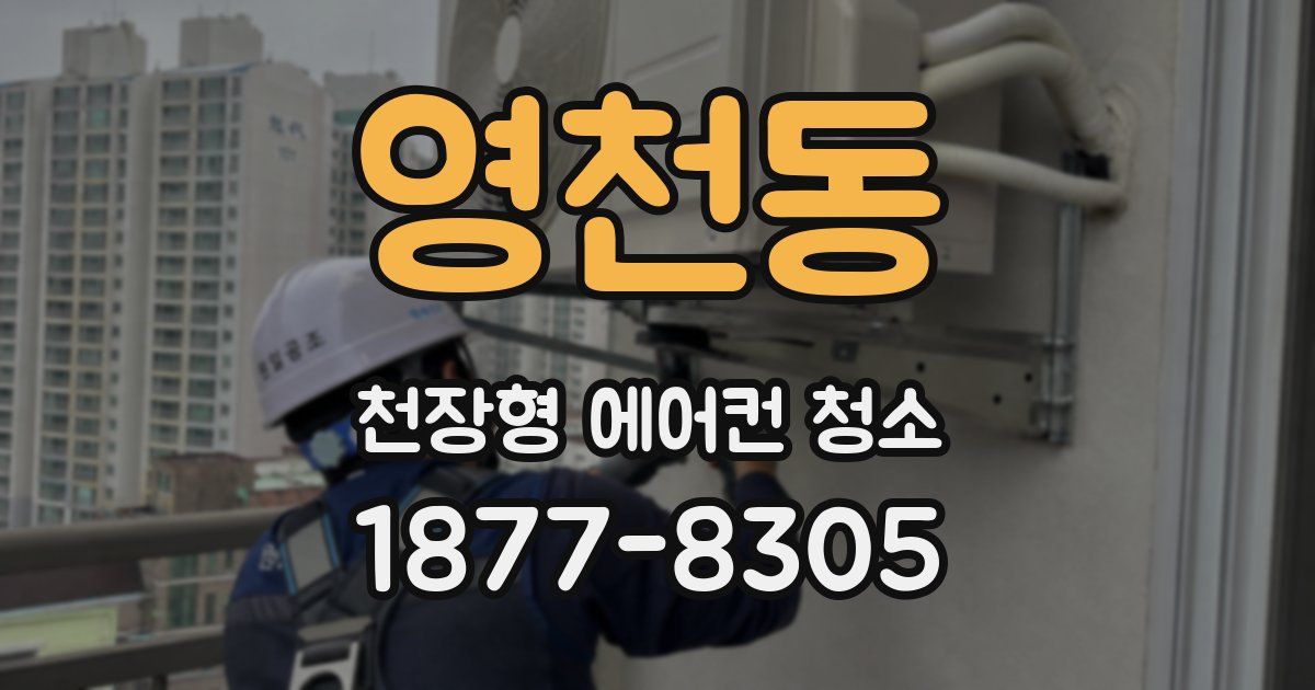 영천동 천장형 에어컨 청소