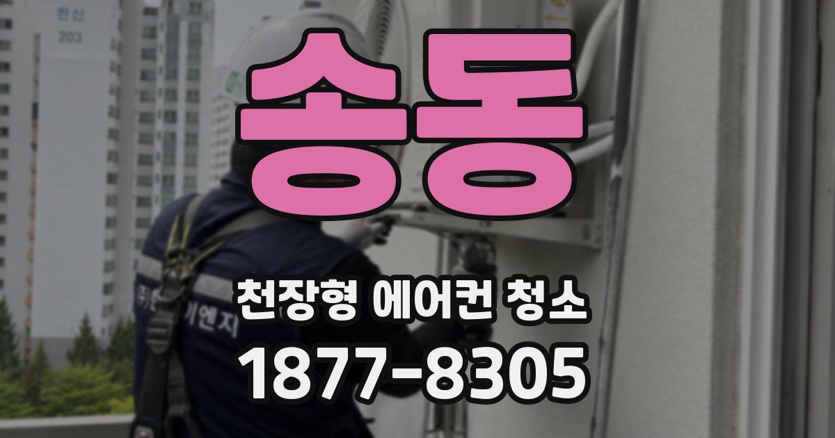 송동 천장형 에어컨 청소
