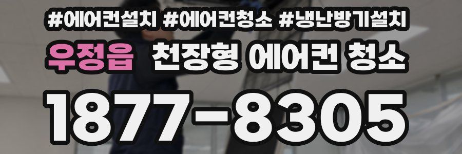 우정읍 천장형 에어컨 청소
