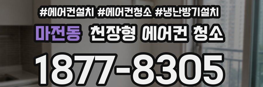 마전동 천장형 에어컨 청소