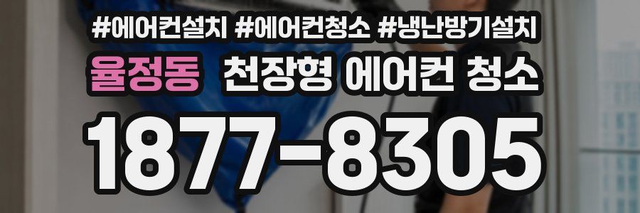 율정동 천장형 에어컨 청소